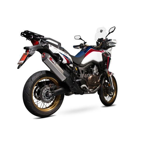 Honda Honda CRF1000 L 2015 - 2019 Serket Parallel Slip-on Brushed Stainless Steel Sleeve